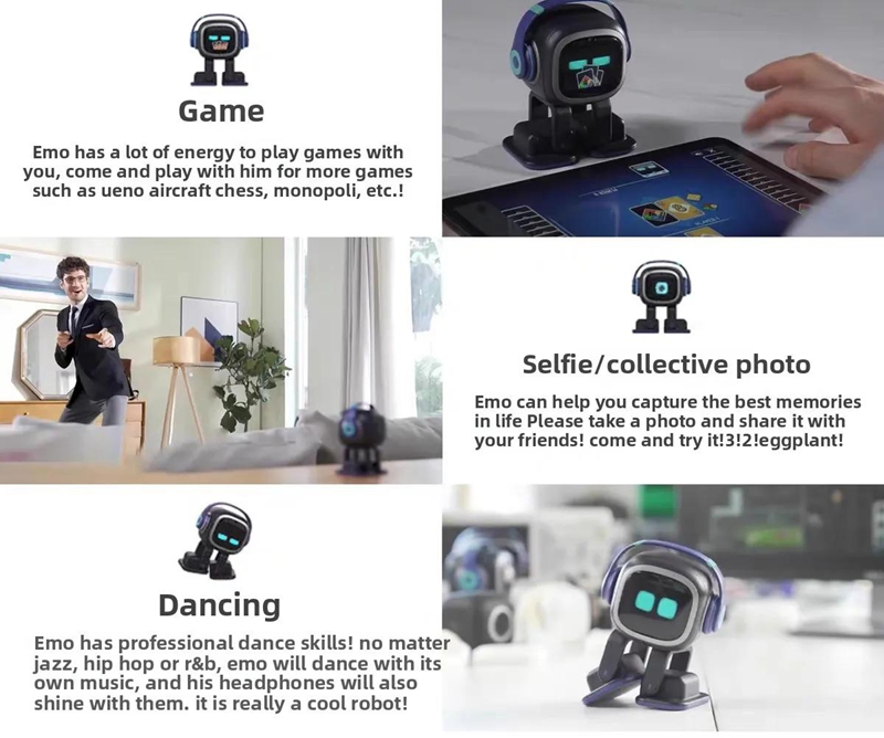 EMO AI Robot Emotional Interaction Robot Pet with Skateboard
