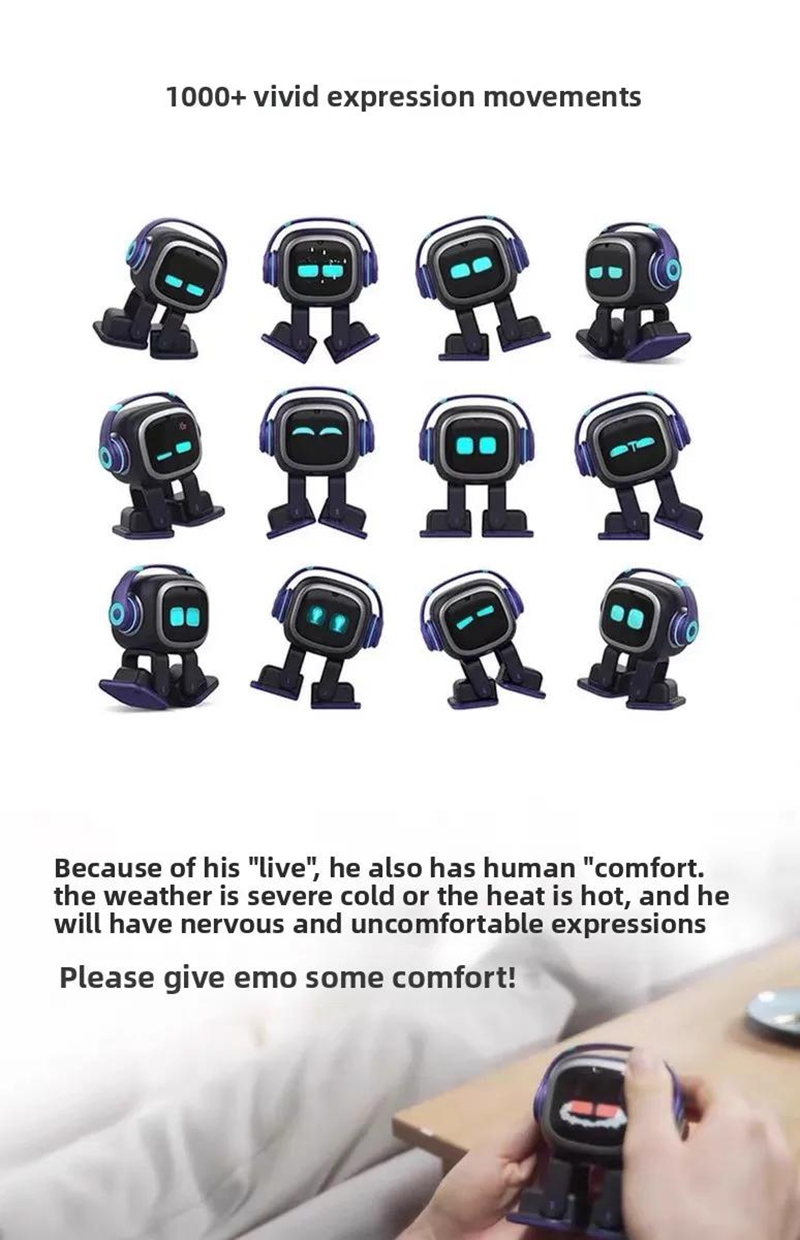 EMO AI Robot Emotional Interaction Robot Pet with Skateboard