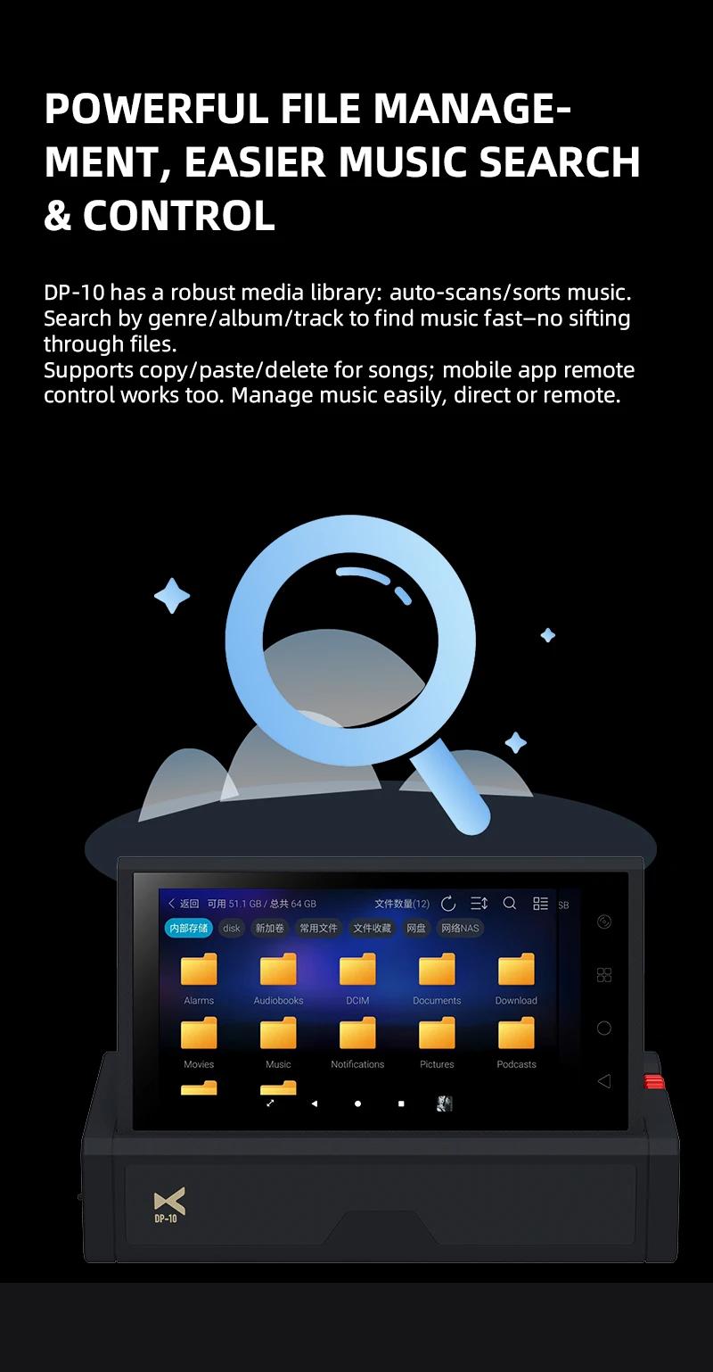 xDuoo DP-10 2.4G/5G WiFi 8G RAM + 64G ROM Music Player 5.5